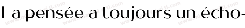 La pensée a toujours un écho字体转换
